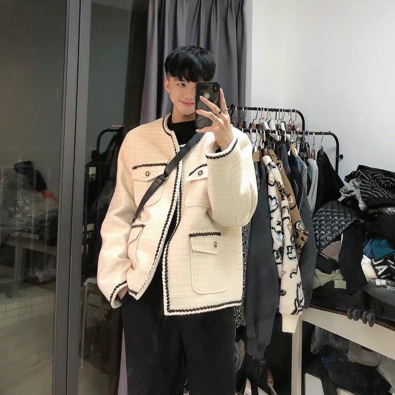 ÁO KHOÁC DẠ TWEED NAM PHONG CÁCH TRẺ TRUNG |TAHISHOP|