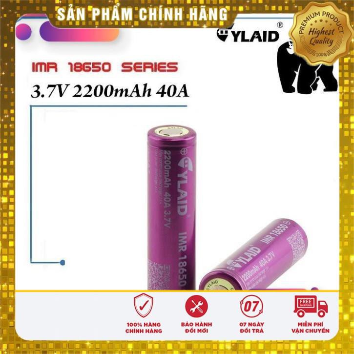 ⚡️GIÁ TỐT⚡️ Pin 18650 _ Pin CYLAID IMR 3.7v 2200mAh 40A (Hàng Authentic) _ Pin Dùng Cho DIY