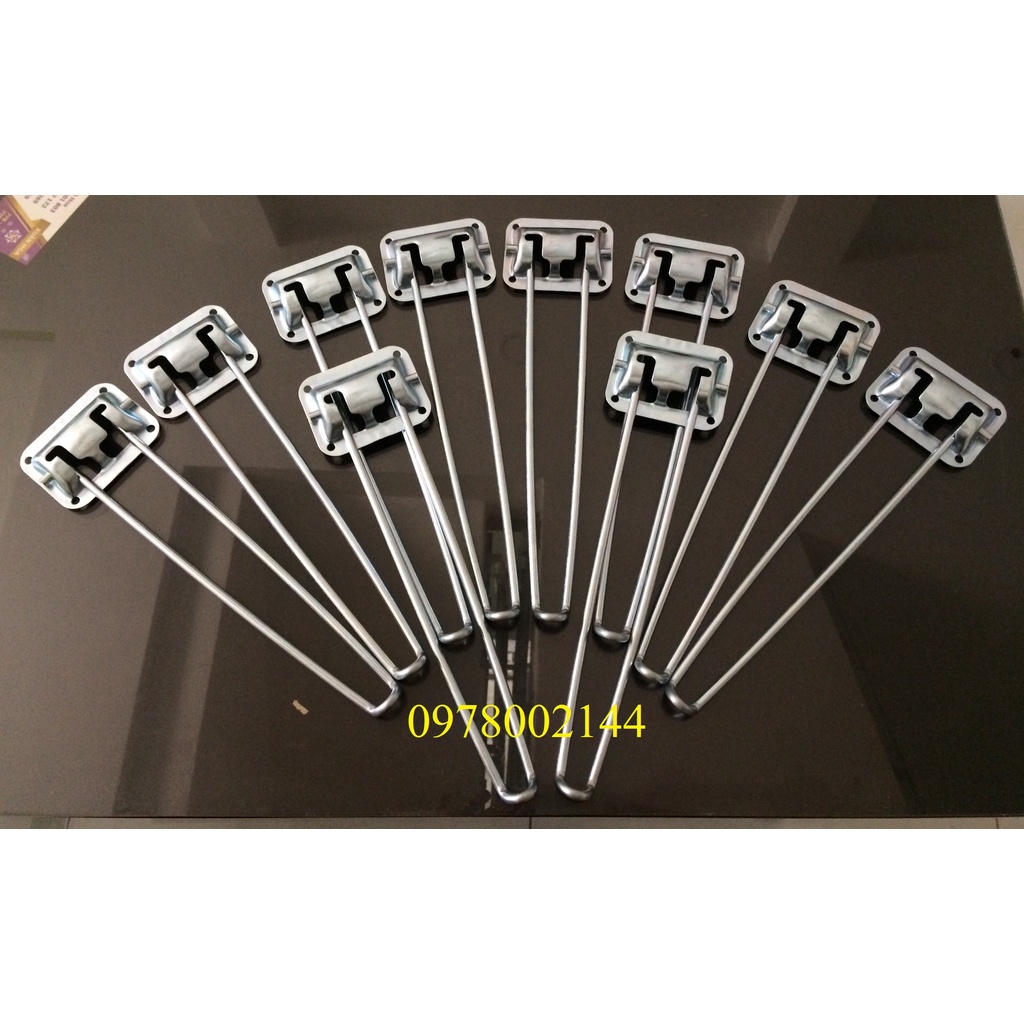 Chân bàn gấp gọn, chân bàn xếp bằng Sắt mạ kẽm dài 28cm