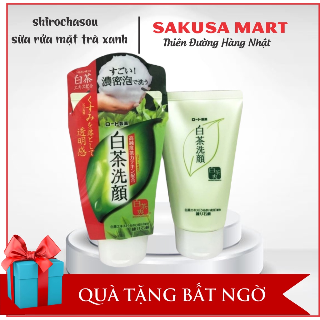 Sữa rửa mặt Trà xanh Shirochasou 120g Nhật Bản