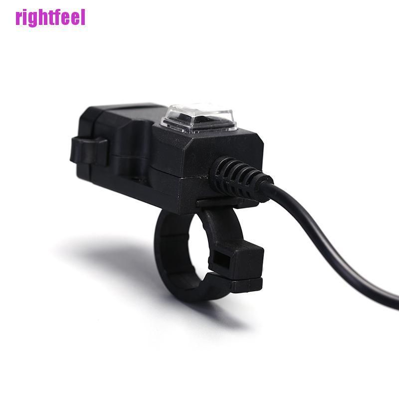 Ổ Cắm Sạc Usb Kép 12v Chống Nước Có Công Tắc Và Lái Xe Mô Tô