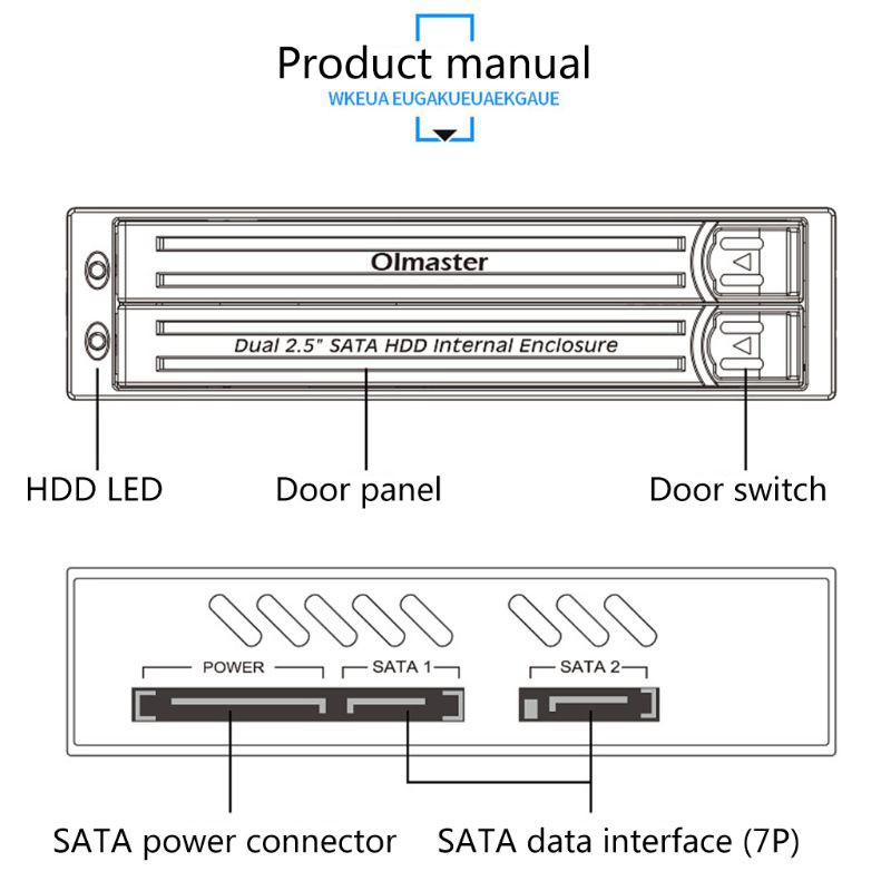 Hộp Đựng Ổ Cứng Ngoài He-2005 Dual 2.5 "sata Hdd Ốp | BigBuy360 - bigbuy360.vn