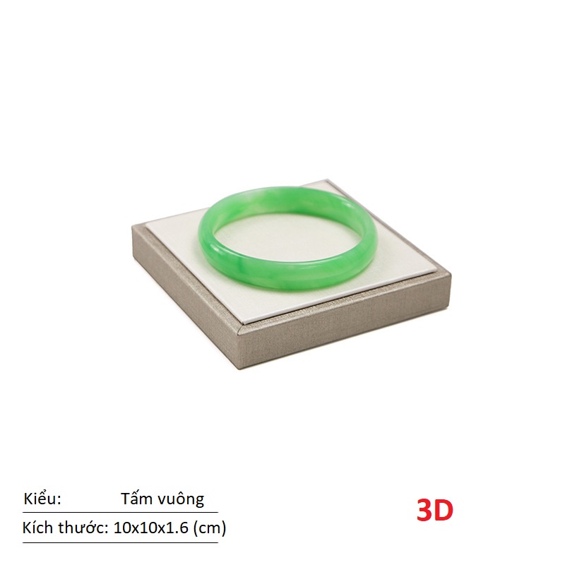 [D1CB] Phụ kiện giá gỗ bọc da sần trưng bày trang sức lai trim chụp mẫu ảnh 3D rất đẹp 18 món