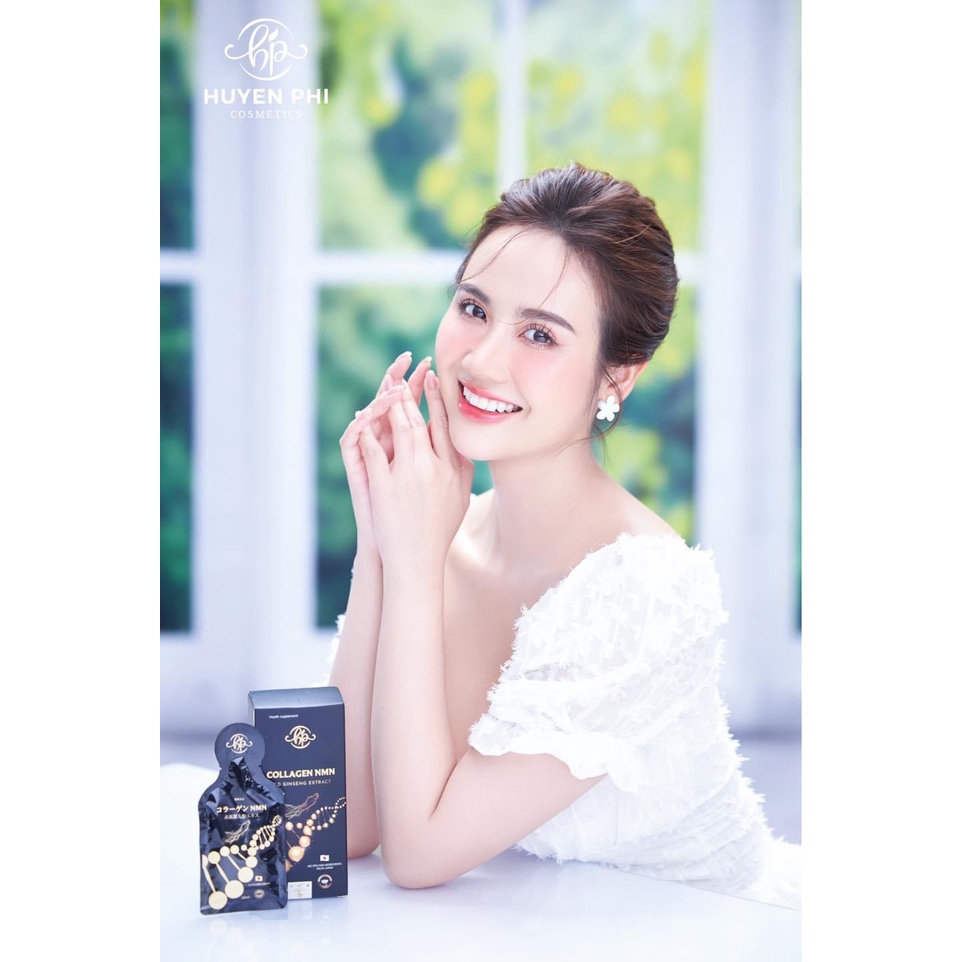 Nước Collagen Thuỷ Phân NMN Huyền Phi 20ml x 10 gói - Bổ sung thêm collagen thiếu hụt, giúp da sáng khoẻ, tóc bóng mượt.