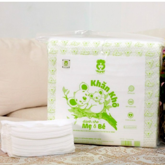 SET 5 gói khăn vải khô đa năng cao cấp Mipbi 260g, 300g, 400g, 500g, 600g, 900g (tờ 15x20cm)