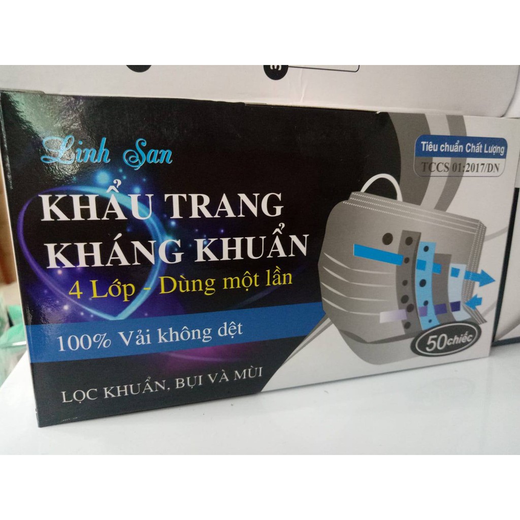 [ RẺ VÔ ĐỊCH ] Khẩu trang y tế 4 lớp kháng khuẩn