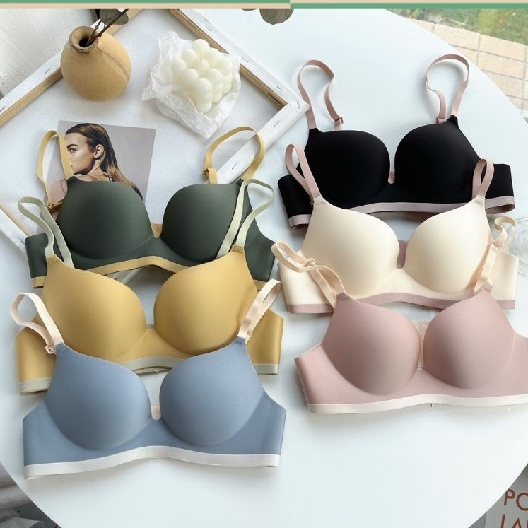 Áo ngực không gọng mút dày 2cm Cao Cấp su trơn siêu mềm mịn không đường may nâng ngực chống chảy xệ A729