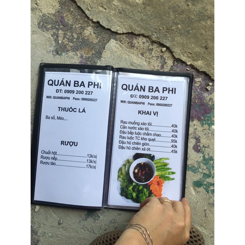 In thiết kế menu quyển, menu quán nhậu, quyển menu