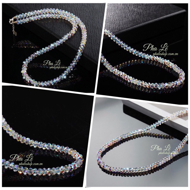 Vòng Cổ Pha Lê Tròn Dẹp S06mm Được Thiết Kế Từ Pha Lê Swarovski