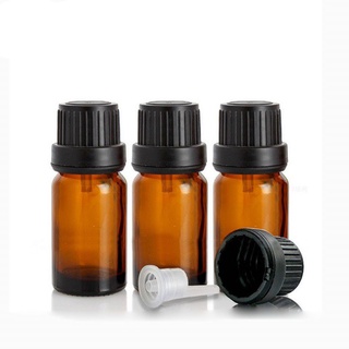 Sỉ chai lọ thủy tinh [5ml/10ml/15/20/30ml/50ml] Chai lọ đựng tinh dầu thủy tinh nâu nắp đen nhỏ giọt chiết tinh dầu