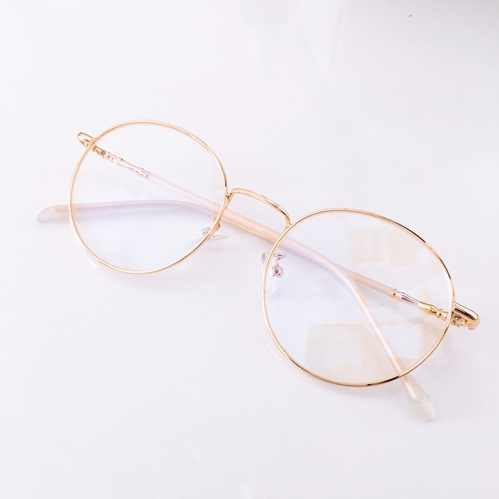 [Gía siêu rẻ]  Gọng kính tròn 2887 đã đeo là XINH -Nhận Cắt Mắt-Tặng kèm hộp+khăn+Chai nước lau kính