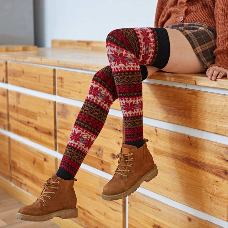 Đôi Tất Chân Len Giữ Ấm Mang Bốt Thời Trang Cho Nữ