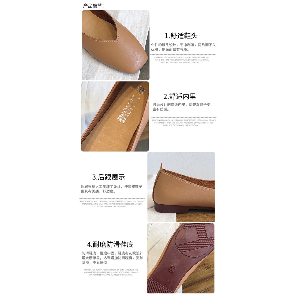Giày Búp Bê Nữ Mũi Vuông Thời Trang Hàn Quốc Xinh Xắn | BigBuy360 - bigbuy360.vn