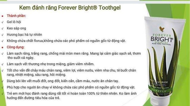 Kem đánh răng Forever Bright Toothgel