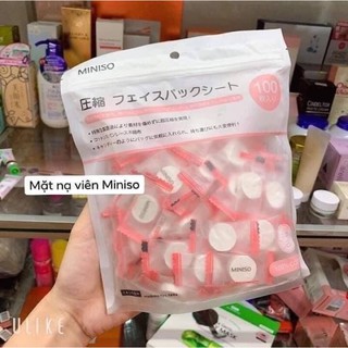 Mặt Nạ Giấy Nén Miniso túi 100 viên Nhật Bản