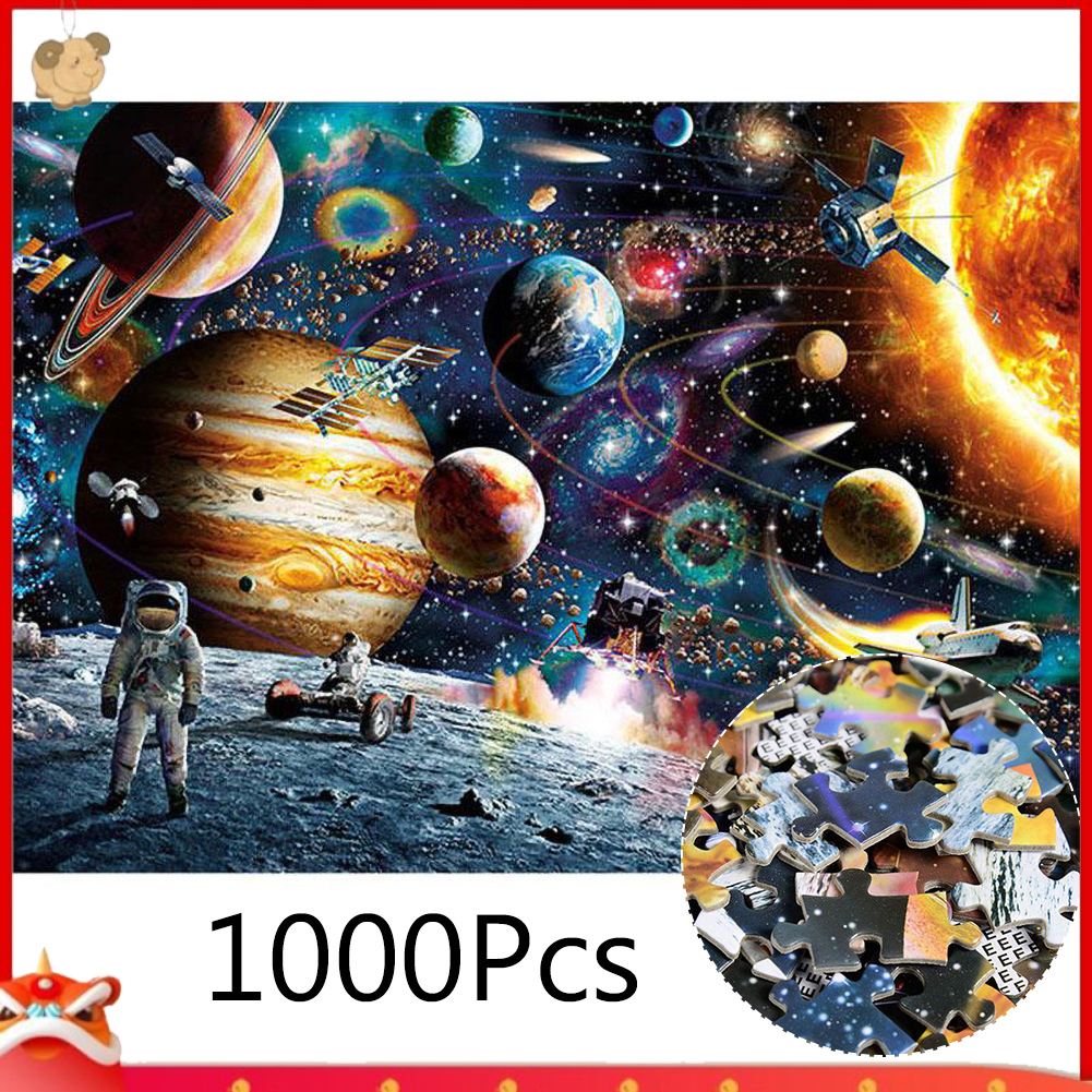 Set 1000 Miếng Giấy Xếp Hình Chủ Đề Vũ Trụ Cho Bé