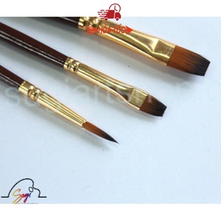 Bộ cọ 3 cây (2 cây đầu bằng, 1 cây đầu nhọn) [ Sugi art shop]