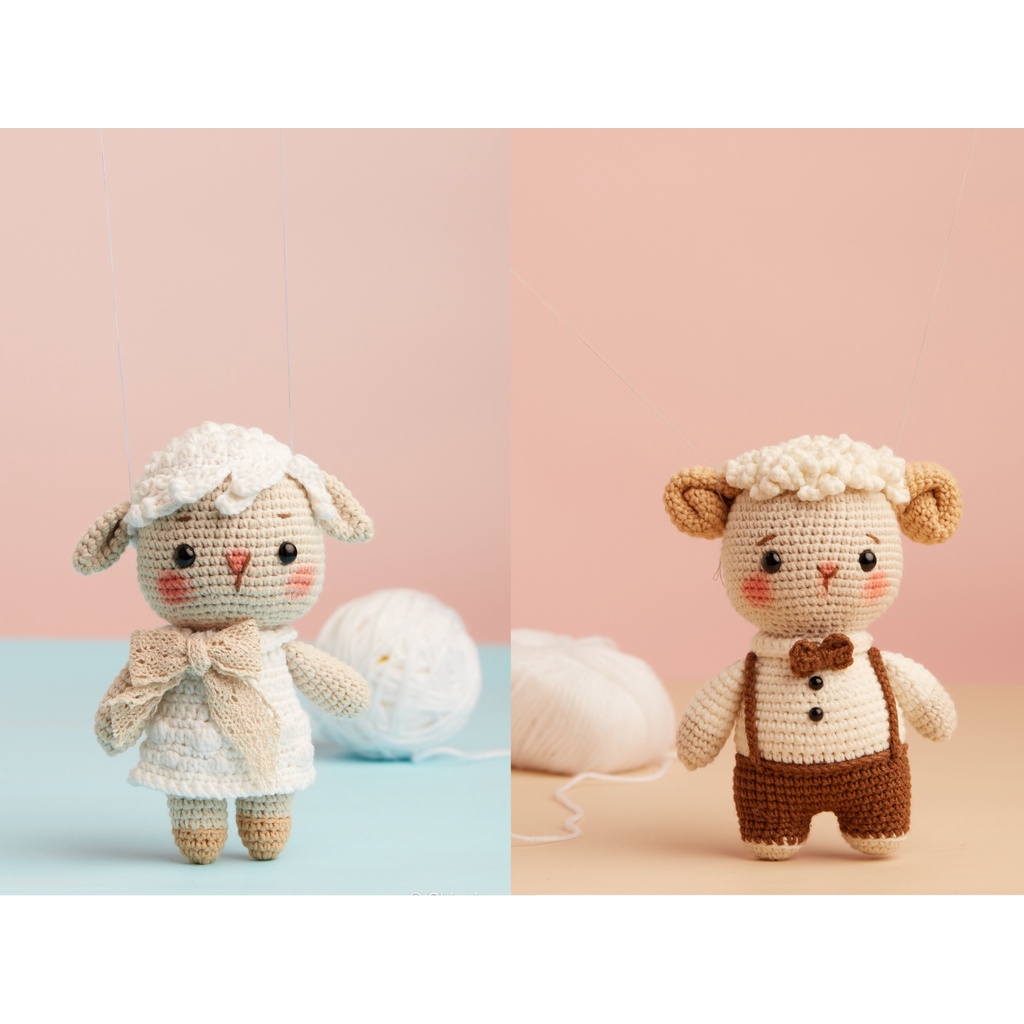 Gấu bông Thú nhồi bông Chippico Cừu Darcy 20 cm Đồ chơi cho bé an toàn chuẩn quốc tế