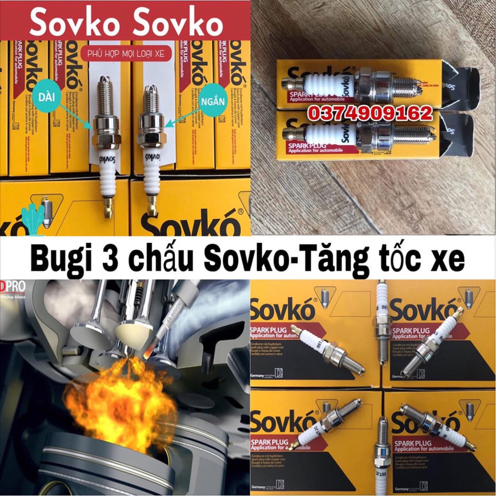 bugi 3 chấu exciter sovko nhập khẩu từ đức cho xe chạy bốc