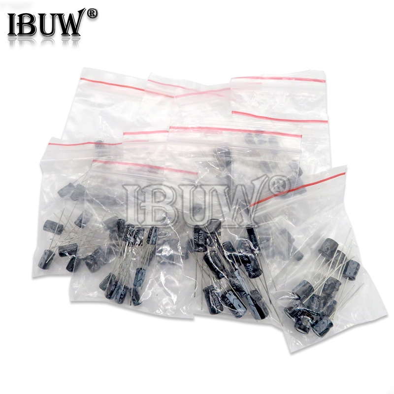 Set 12 Tụ Điện Nhôm 12 Giá Trị 120 Cái 0.22UF-470UF Mới
