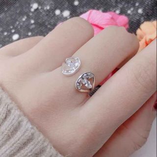 Nhẫn bạc ý freesize dáng hở