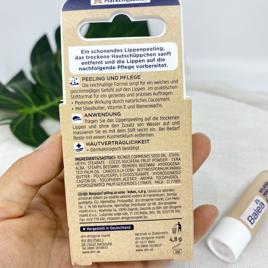 Tẩy da chết môi Balea Cosco 4,8g giúp môi hồng hào mịn căng mịn, hương dừa | BigBuy360 - bigbuy360.vn