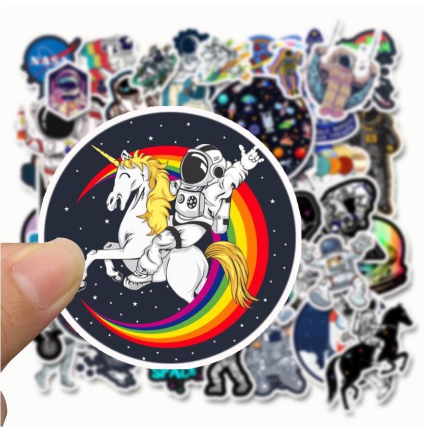 [STICKER 1K] SET 50 STICKER VŨ TRỤ SIÊU CHẤT DÁN TRANG TRÍ ĐT LAPTOP VALI TƯỜNG TỦ KỆ MŨ BẢO HIỂM XE MÁY NOTEBOOK
