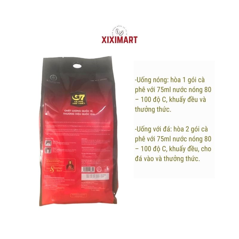 Cà phê sữa G7 3 in 1 bịch 100 gói Trung Nguyên Legend