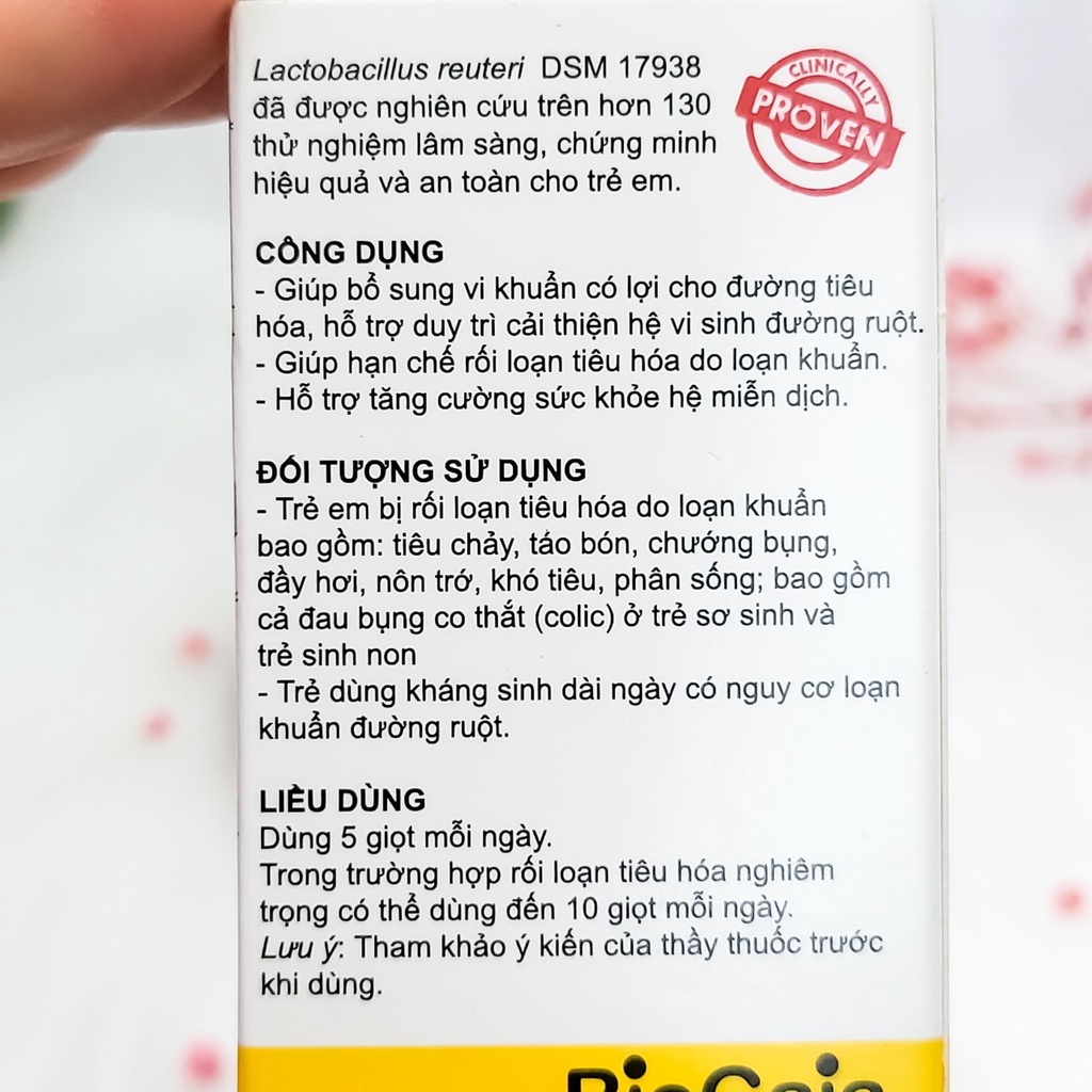 Men vi sinh Bio Gaia hỗ trợ tiêu hoá cho bé Biogaia 5ml