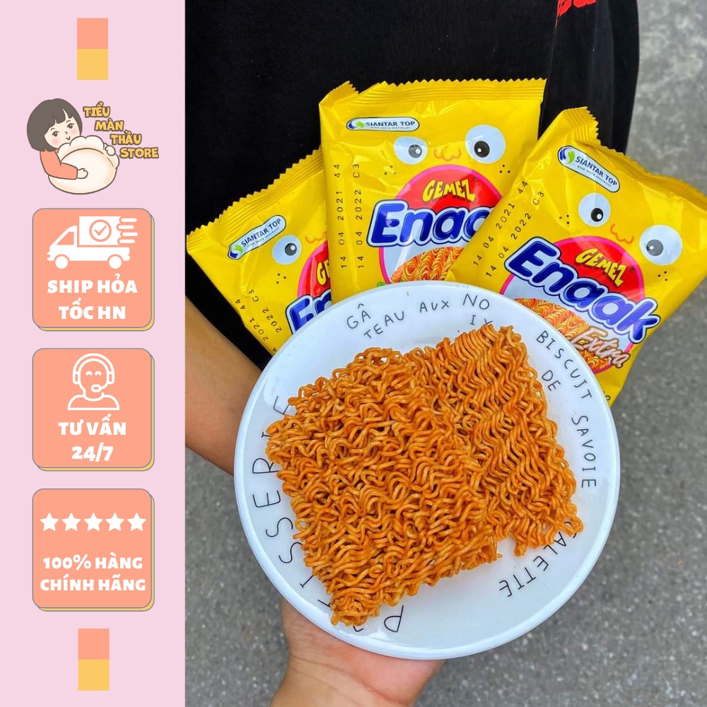 Snack mì tôm Enaak ăn liền vị gà, mì trẻ em hương gà ăn liền indonesia giòn ngon đồ ăn vặt Hà Nội | Tiểu Màn Thầu Store