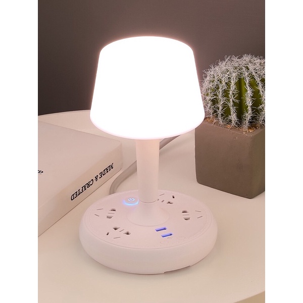 (Sẵn) Ổ cắm điện - đèn ngủ decor - ổ sạc - giá đỡ điện thoại 4 trong 1