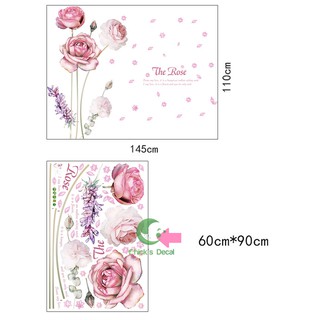 Decal dán tường Bông hoa hồng
