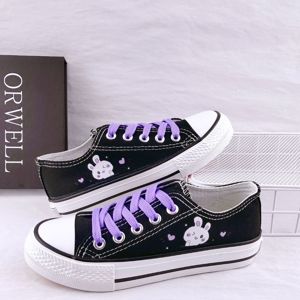 Giày Canvas Họa Tiết Hoạt Hình Phong Cách Hàn Quốc Mới Dành Cho Học Sinh Tiểu Học
