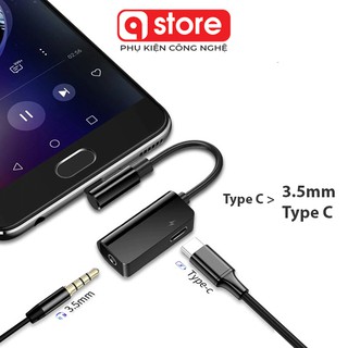 Cáp chuyển đổi vừa sạc vừa nghe chân Type C, Jack chuyển Baseus chính hãng Type C to 3.5mm + Type C