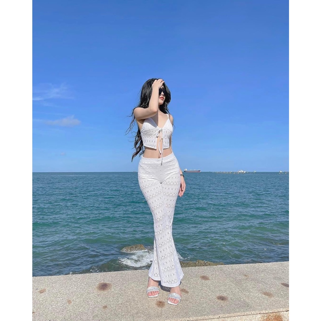 Áo Croptop Lưới Đi Biển YA190189