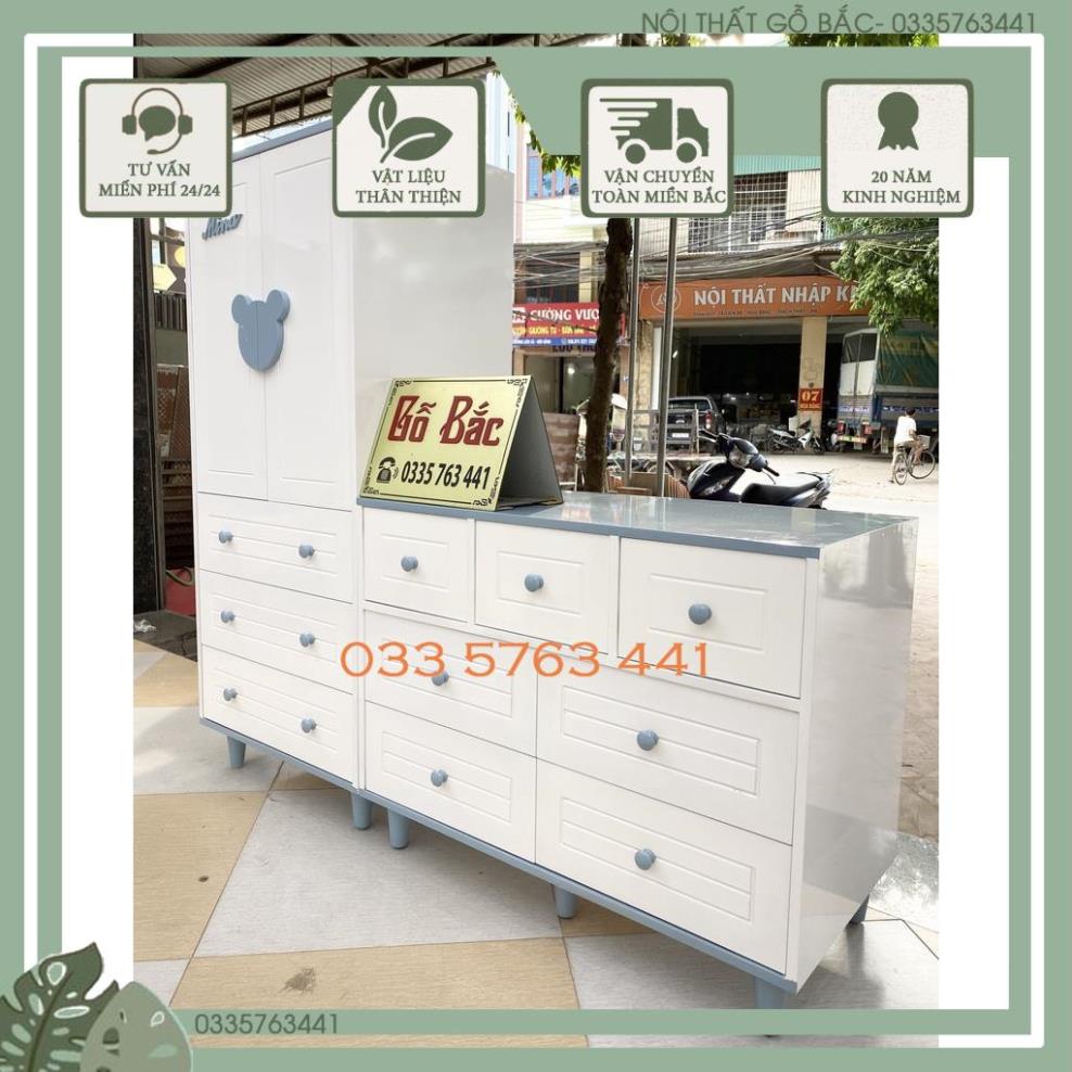 Tủ quần áo dành cho trẻ em làm từ gỗ MDF phủ melamine cao cấp, màu sắc phong phú