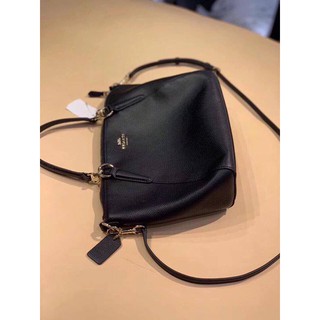 Túi xách Coach đen công sở da thật