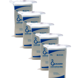 combo 6 bịch Khăn vải khô đa năng likado 300g 270 tờ