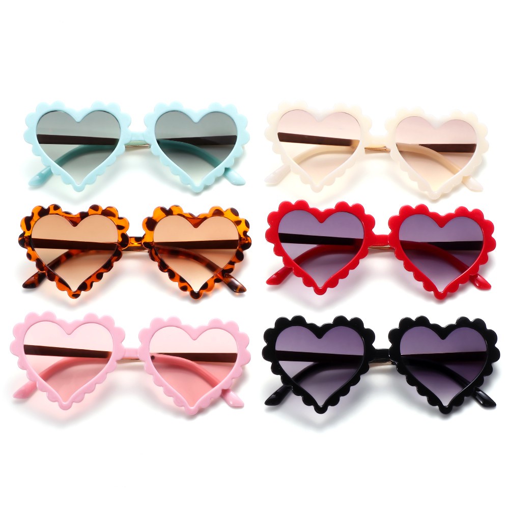 Mắt Kính Chống Nắng Hình Trái Tim 1-8T Dễ Thương Cho Bé Gái