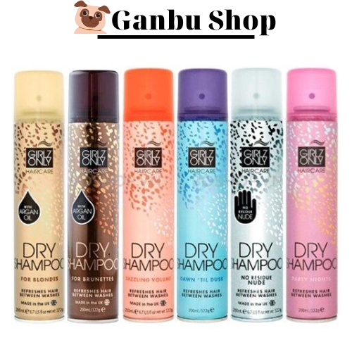 Dầu Gội Khô Girlz Only 200ml - Cho Mái Tóc Bồng Bềnh, Suôn Mượt