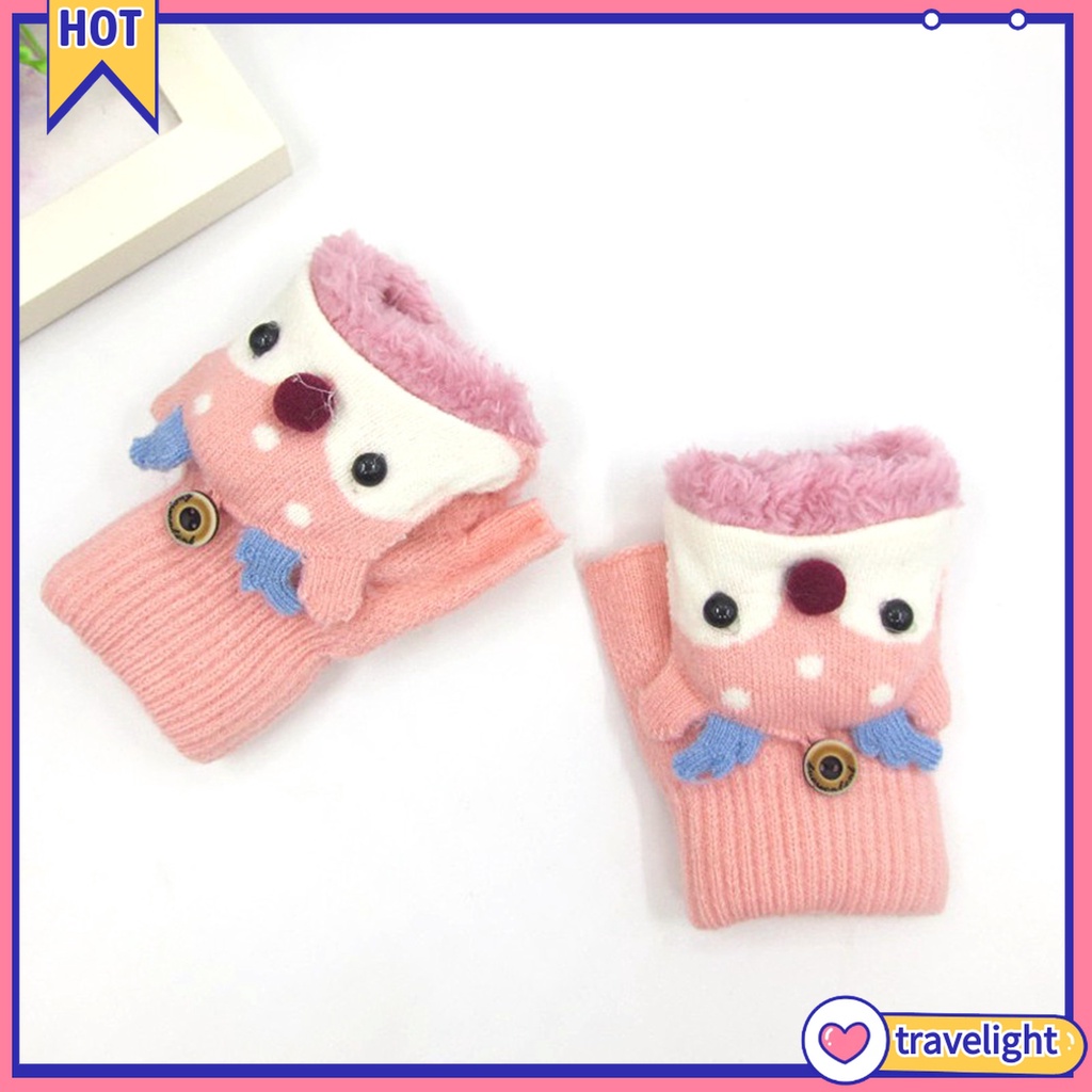 Găng Tay Bông Mềm Mại Hình Tuần Lộc Giáng Sinh Cho Bé Gái