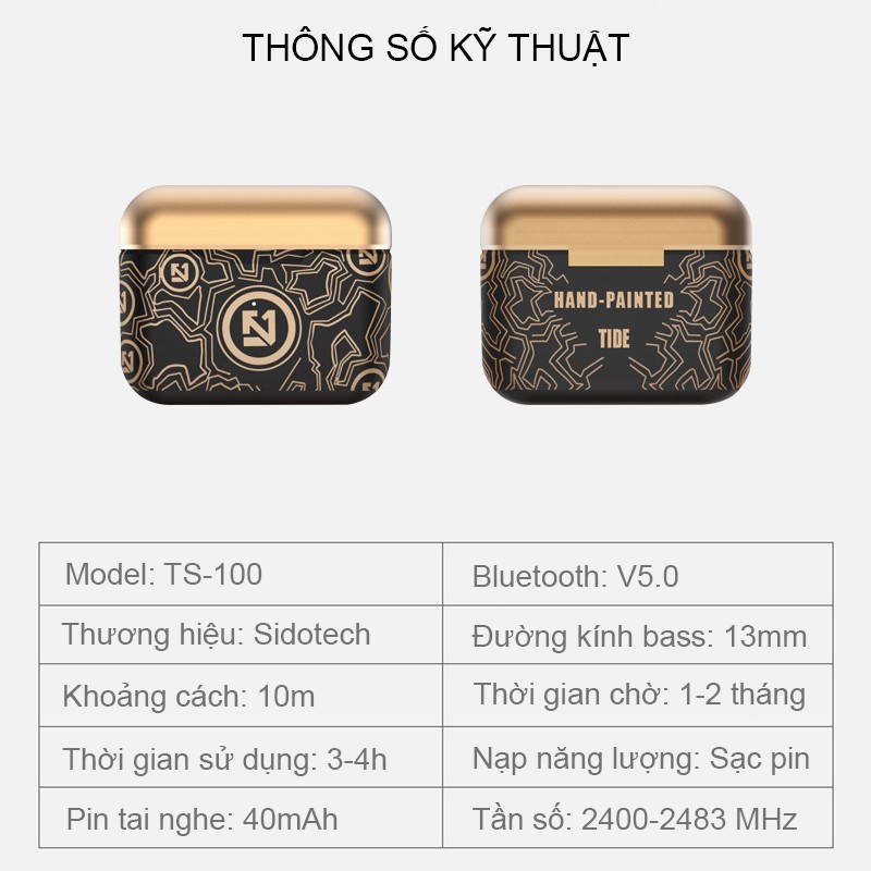 Tai Nghe Không Dây Bluetooth XCOM TS100 Phiên Bản 5.0 Sang Trọng Phục Vụ Những Người Khó Tính Nhất | BigBuy360 - bigbuy360.vn