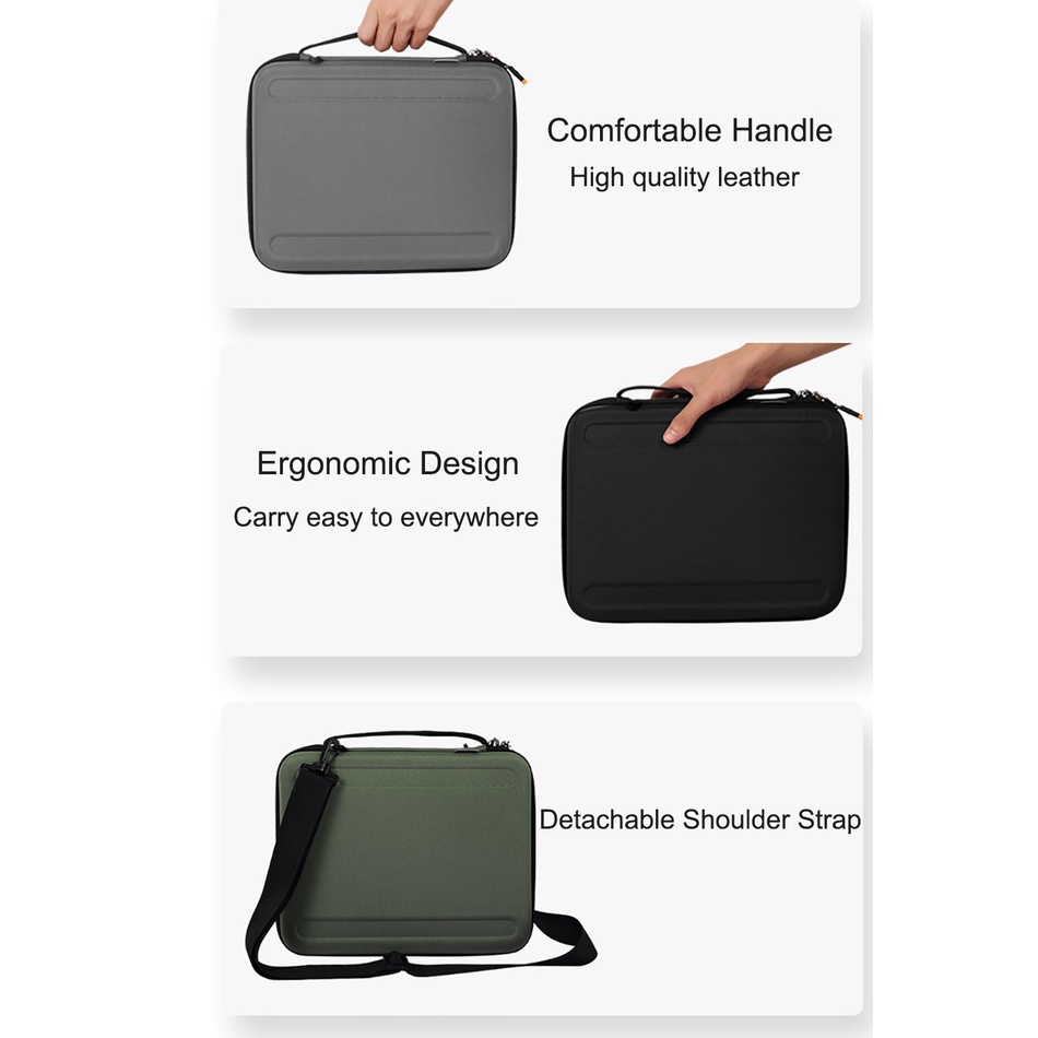 Ốp lưng di động cứng WIWU cho iPad Pro 12,9 11 Túi đựng máy tính xách tay chống sốc cho iPad Pro 11 Vỏ máy tính bảng có dây da cho iPad mini 6