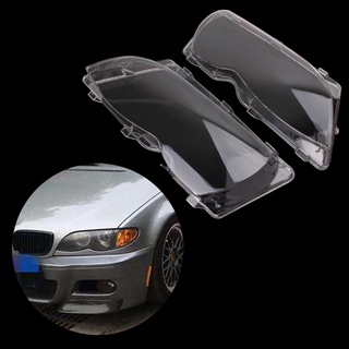 Bộ 2 kính bọc đèn pha trái/phải thay thế cho BMW E46 4 DR