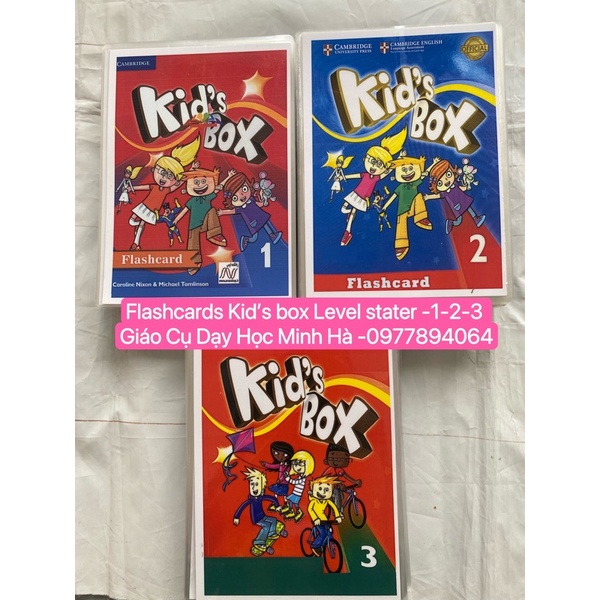 Flashcard Tiếng  Anh Kid’s Box Level Starter -1-2-3-4 thiết kế 2 mặt ép plastics