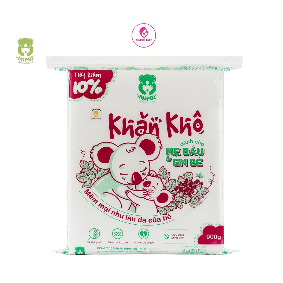 khăn khô mipbi 900g( chín trăm tờ)