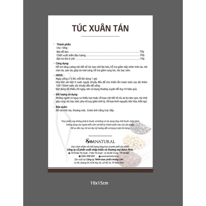 Túc Xuân Tán sam natural | BigBuy360 - bigbuy360.vn