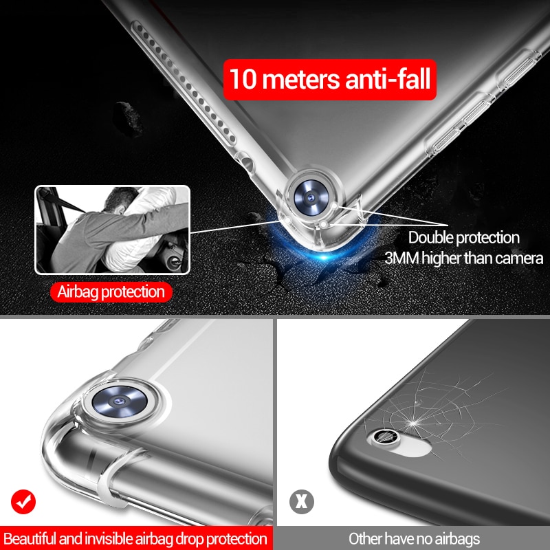 Vỏ silicon chống va đập Huawei MediaPad T3 7.0 3G BG2-U03 BG2-U01 7 inch  Ốp lưng transparent rubber back cover