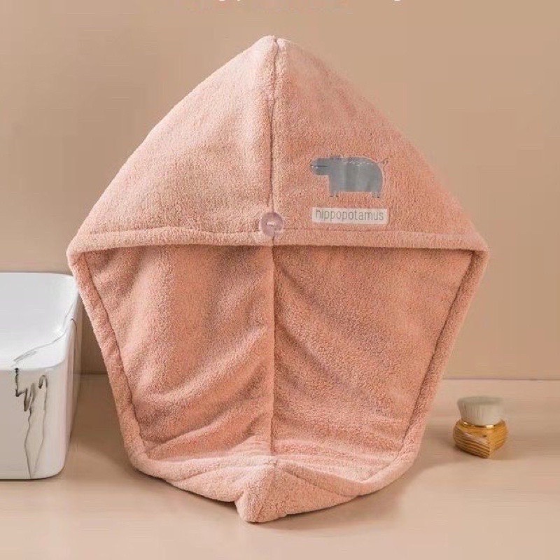 Khăn quấn tóc, ủ tóc cotton siêu thấm hút, mẫu mới nhất 2022