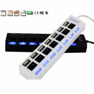 Hub Chia Usb 7 Cổng Có Công Tắc Led